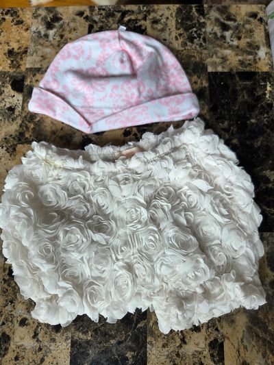 Baby biscolli shorts and hat  6 Months