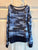 Justice Active Size 6/7 navy blue camo cold shoulder shirt 6T/6