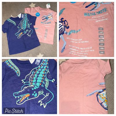 Carters Brand new set of 2 short sleeve shirts 6 Months