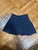 Black skirt shorts under back waist zipper pocket Sz 7/8 7-8