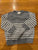 Cat and Jack gray blue striped sweater top  2T