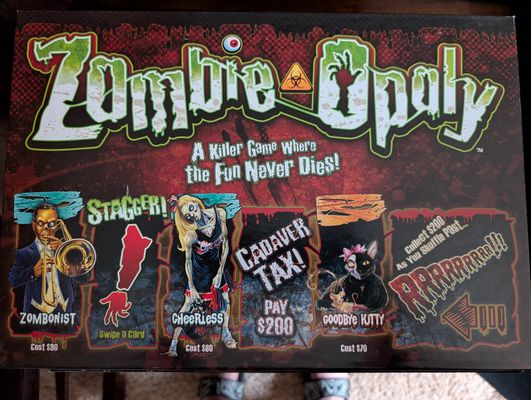 Zombieopoly board game Zombieopoly board game