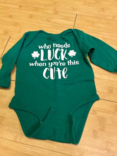 Unknown Luck Long Sleeve Onesie 12 Months