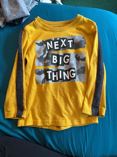Garanimals Yellow and dark gray long sleeve shirt 4T