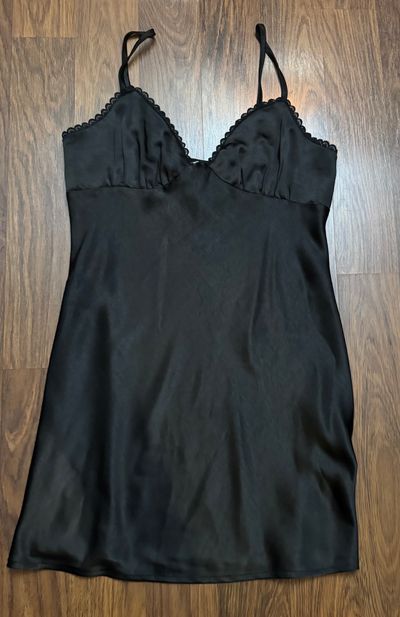 Princess Polly Black slip dress w/adjustable straps Women's 10