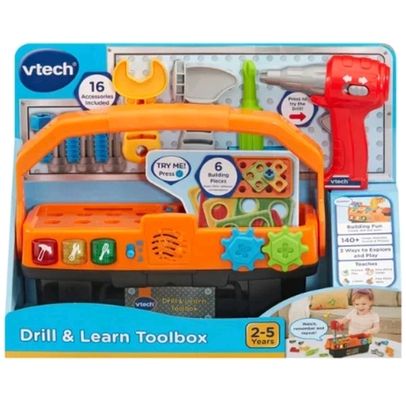 Vtech Build & Learn Toolbox Biligual Brand New in Box, music, lights, languages