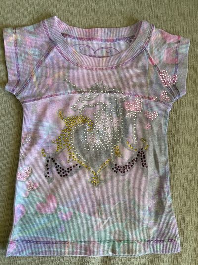 Rebellete Rhinestone unicorn short sleeve 4T