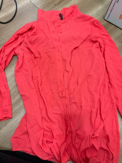 Torrid Size 1 in torrid neon pink button up good for beach coverup Women's 1X