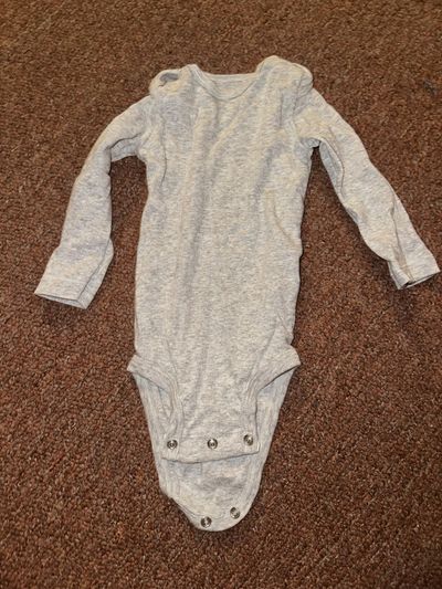 Carter's grey long sleeve onesie 9 Months