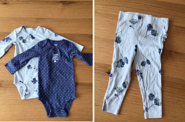 Carters set of two long sleeve onsie and pants  18 Months