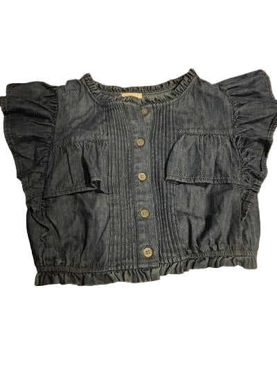 Gap Size Small 6/7 crop jean sleeveless shirt 6T/6