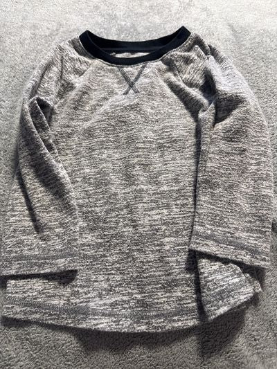 Cat and Jack Black gray and white long sleeve sweater/shirt 2T