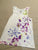 Old Navy White tank with purple flowers 7-8