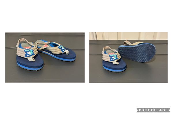 Target Size M 7/8, Shark flip flops with straps 7 (Toddler)