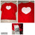Long sleeve Red shirt with big white heart 14-16