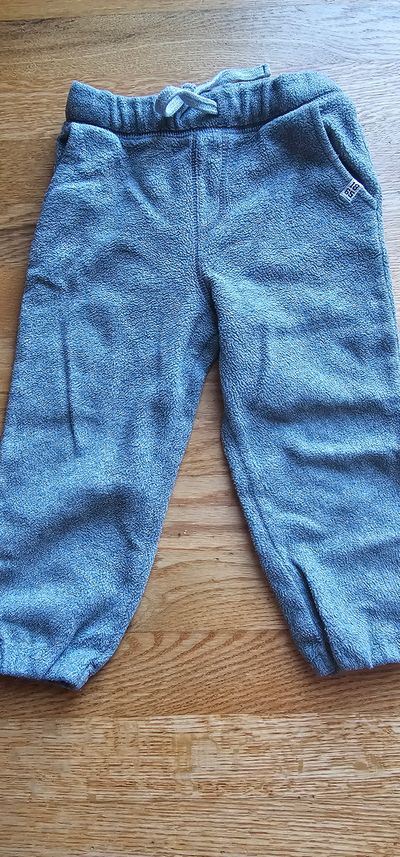 Carter's Like new gray fleece pants elasticized waist & elastic ankle cuff 24 Months