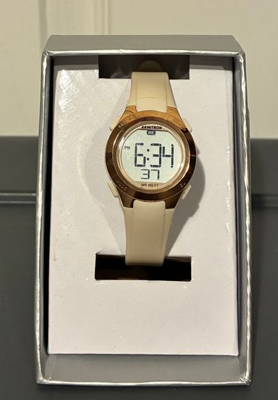 NEW-Armitron Tan and gold watch