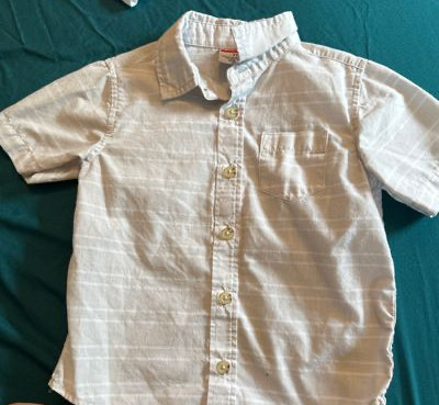 Wrangler Light gray with white stripes button up 3T