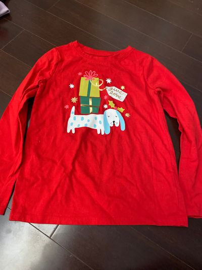 Cat & jack Red long sleeve shirt size 6/6x 6T/6