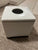 Signature White tissue box , ceramic