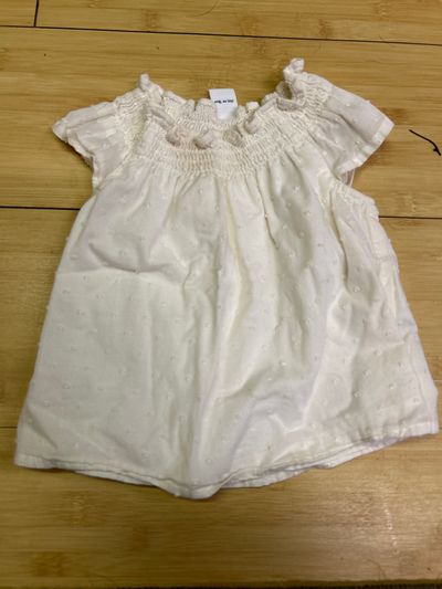 Old Navy White tank 12-18 Months