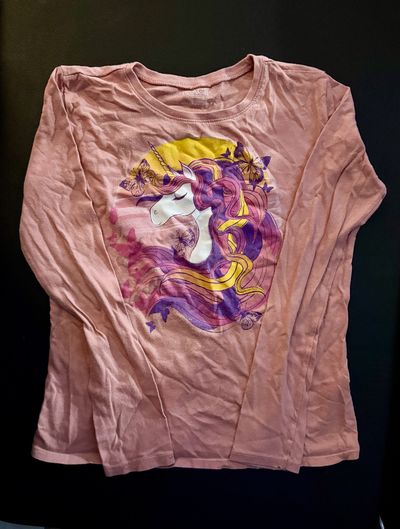 Childrens Place Unicorn graphic long sleeve tee 10-12