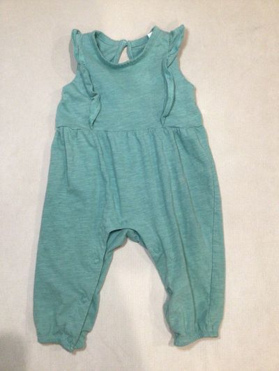Okie dokie Green snap romper  6 Months