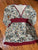 Forever 3/4 sleeve pattern top with lace bottom Women's - M
