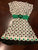 Charlotte Russe Size S White green black shirt sleeve V neck shirt with tie back Junior S - 3