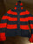 Mossimo Womens red and blue heavy knit sweater with button long sleeve Women's - M
