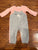 Carters 9 mo pink gray fleece onsie 9 Months