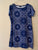 Basic Editions Navy/White Bandana Dress Medium 8/10 Women's 8
