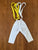 White Karate Pants size 000 White/Yellow Belts 6T/6
