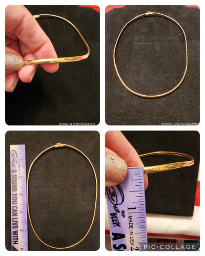Fake gold thin necklace Thin and light weight fake gold necklace.