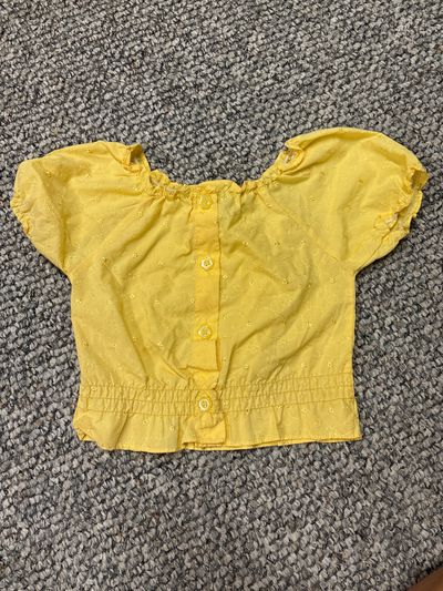 Penelope Mack Yellow ruffle top 5T