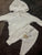 Carters matching set size 3m White long sleeve zip hoodie and cow print on pants 3 Months
