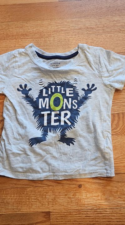 Primark Like new little moster graphic tshirt size 24-36M 2T
