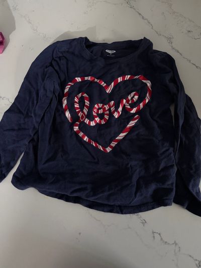 Old navy Candy cane love long sleeve shirt 5T/5