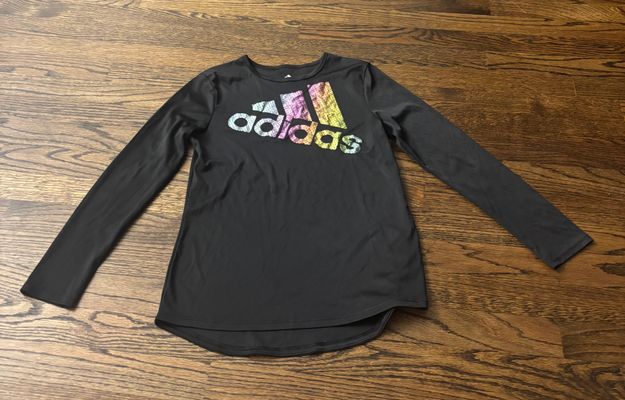 Adidas black long sleeve top  14-16