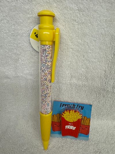 Brand New jumbo pen & French fry pencil sharpener Brand New jumbo pen & French fry pencil sharpener