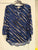 Dana Buchman Lightweight navy print top Women's - L