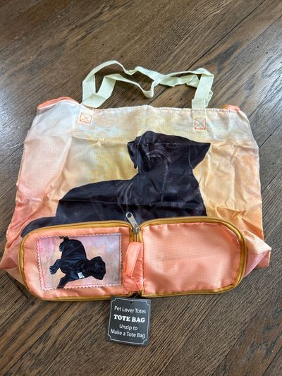 Pet Lovers Tote NEW zips up into itself