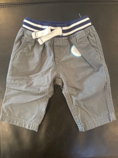 Carters NEW dark gray pull on pants 0-3 Months