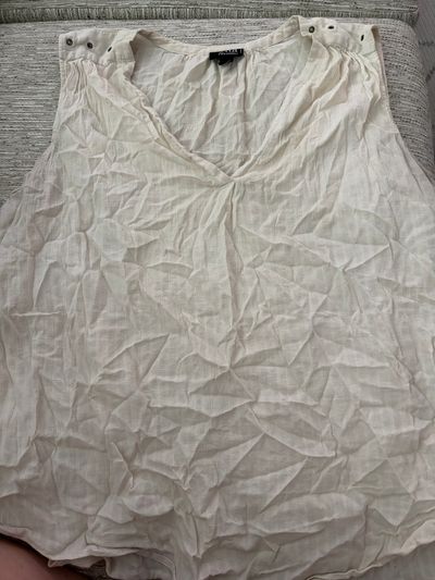 Ana a new approach Grommet shoulder gauze tank Women's 1X