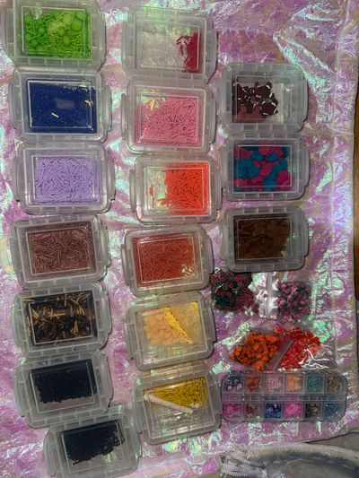 Handmade and amazon Lot of handmade polymer sprinkles and clay fruit slices
