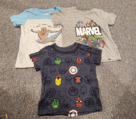 Marvel 3 Marvel tshirts 2T