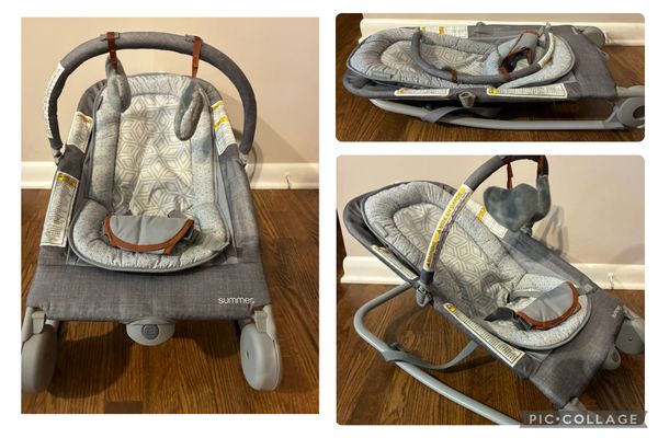 Like NEW-Summer Infant-2in1 bouncer, rocker duo Used once, lays flat for easy storage, retails $65