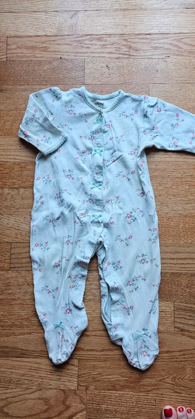 Little Me Baby girl rose print long sleeves bodysuits 6-9 Months