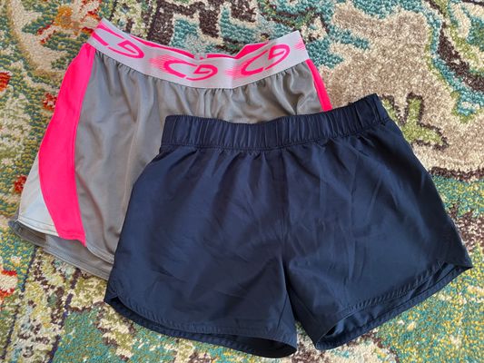 Two pairs athletic shorts Old navy and champion. Great condition. SFPF home 10-12