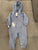 Ralph Lauren Blue polo hoodie onesie with small pocket and 3 buttons on top 9 Months